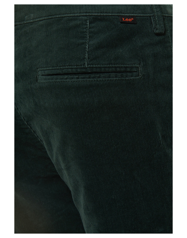 LEE SLIM CHINO MĘSKIE SPODNIE SZTRUKSOWE SZTRUKS LOGO KELP L71LAXIN 112321633