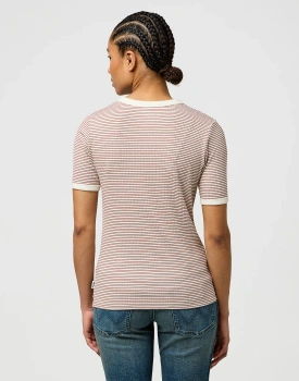 DAMSKA KOSZULKA WRANGLER FEMME KNIT HENLEY COGNAC 112370741