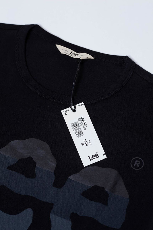 LEE T SHIRT SEASONAL LOGO TEE BLACK L60PAI01 $