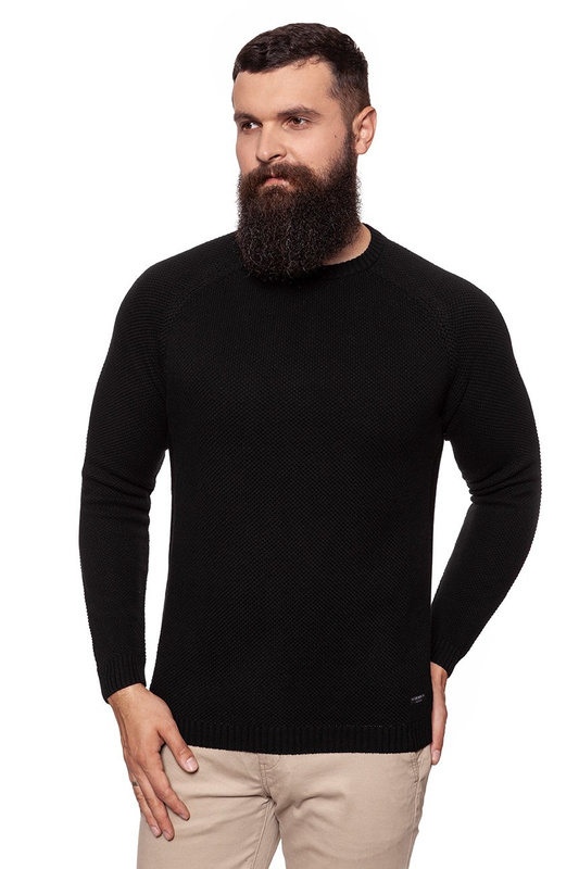 LEE STRUCTURED CREW KNIT BLACK L84EOC01
