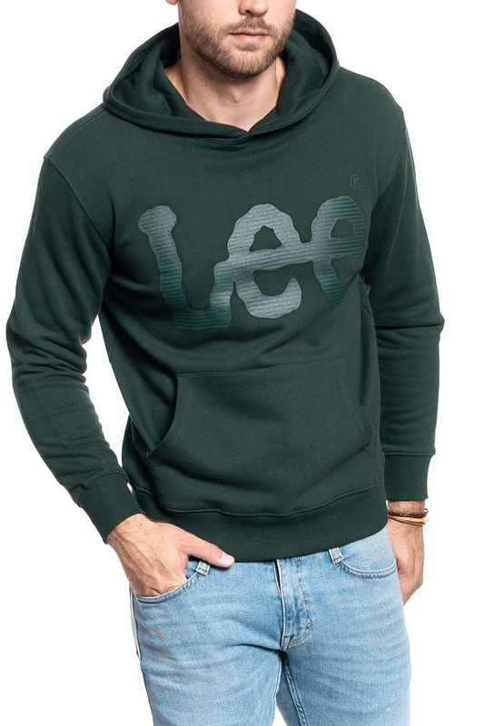 BLUZA LEE HIGH SCREEN HOODY DK BOTTLE GREEN L82CTJBB 112121999