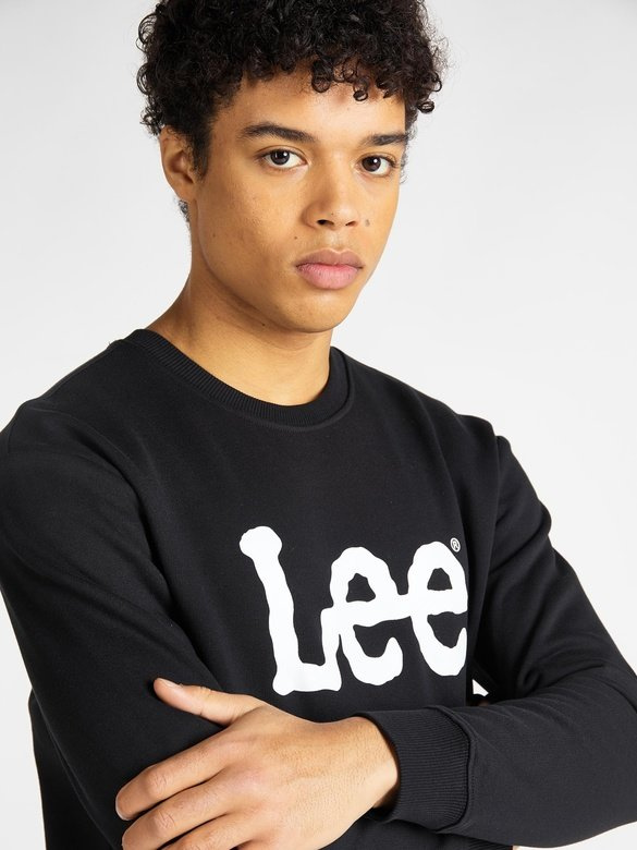 MĘSKA BLUZA LEE BASIC CREW LOGO SWS BLACK L80XTJ01 112121580