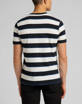 MĘSKI T-SHIRT LEE SS STRIPE TEE BLACK L60XLA01 112113632