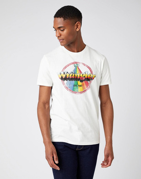 MĘSKI T-SHIRT WRANGLER RAINBOW OFF WHITE W7J9D3737 112141559