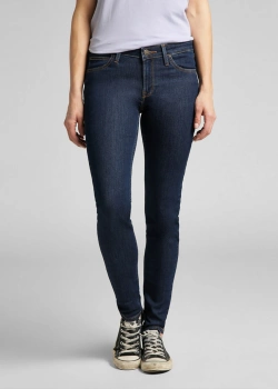 LEE DAMSKIE SPODNIE JEANSOWE LEE SCARLETT SOLID BLUE 112145236