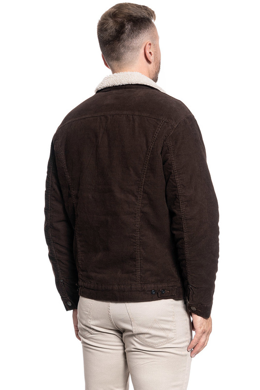 MĘSKA KURTKA ZIMOWA LEE SHERPA JACKET WINTER BROWN L87AQM52 112122863