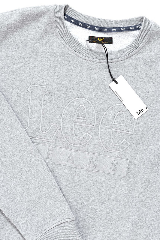 BLUZA LEE VELOURS CREW SWS GREY MELE L81STJMP 112121907