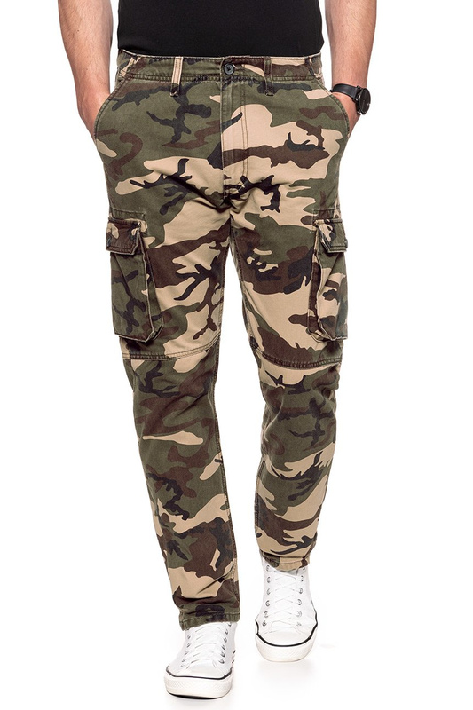 WRANGLER SPODNIE MĘSKIE CARGO WOODLAND CAMO W15EVR45Z 112126814