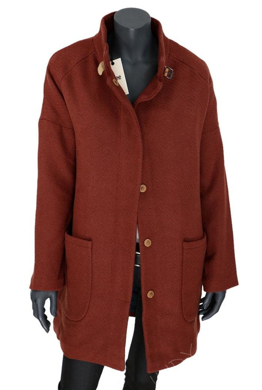 DAMSKI PŁASZCZ LEE WOOL COAT BURNT HENNA L56YVUMU      $    