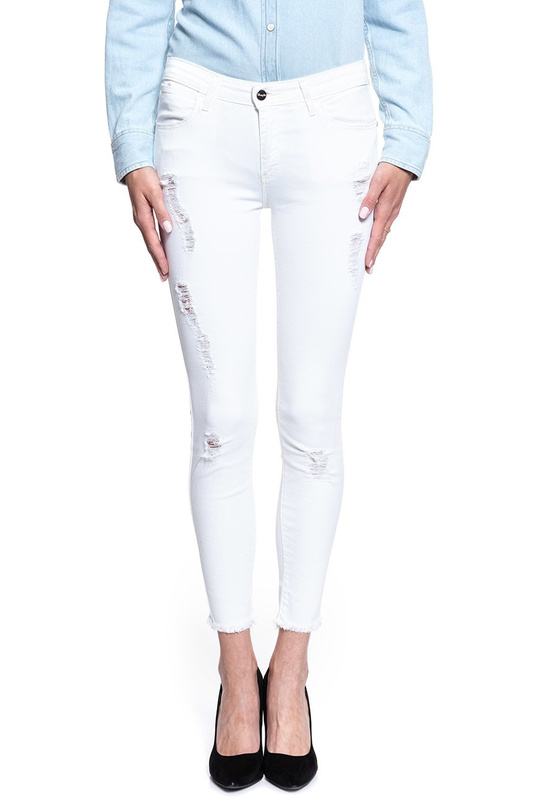 WRANGLER SKINNY CROP DAMAGED WHITE W28MYA86S