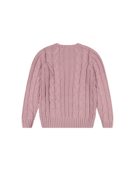 DAMSKI SWETER WRANGLER CABLE KNIT CREW KEEPSAKE LILAC 112370799