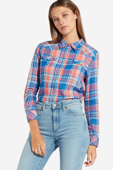 WRANGLER WESTERN CHECK SHIRT DAMSKA KOSZULA MATERIAŁOWA W KRATĘ TURKISH SEA W5240OB86 112129357