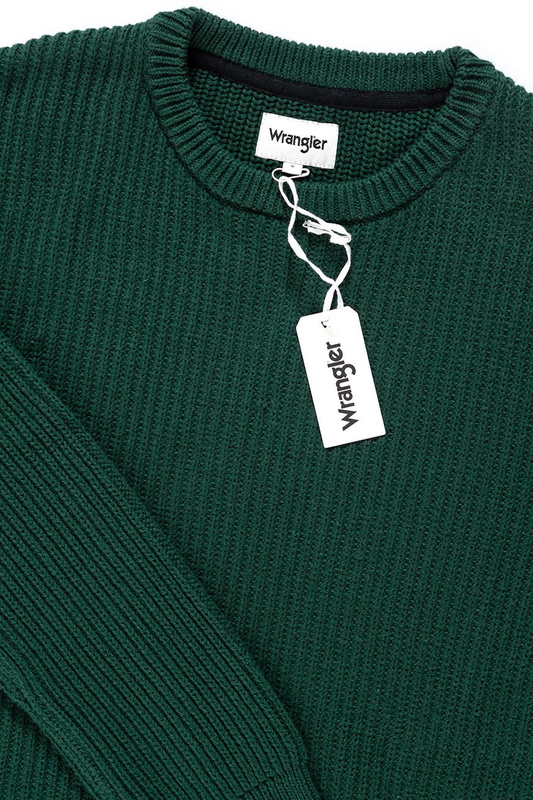 MĘSKI SWETER WRANGLER STRUCTURAL CREW PINE W8B1PNG01 112132381