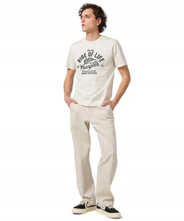 MESKA KOSZULKA WRANGLER AMERICANA TEE VINTAGE WHITE 112362791