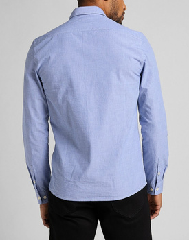 KOSZULA MATERIAŁOWA MĘSKA LEE SLIM BUTTON DOWN WASHED BLUE L66XNFLR 112116760