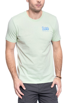MĘSKI T-SHIRT LEE CHEST LOGO TEE REGULAR FIT SUMMER GREEN L64RRFEN