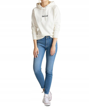 DAMSKA BLUZA Z KAPTUREM LEE HOODIE WHITE CANVAS L53WTXRR 112112596