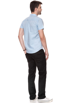 KOSZULA MĘSKA KRÓTKI RĘKAW WRANGLER SS 1 PKT SHIRT CHAMBRAY BLUE W5860LOUV 112129514