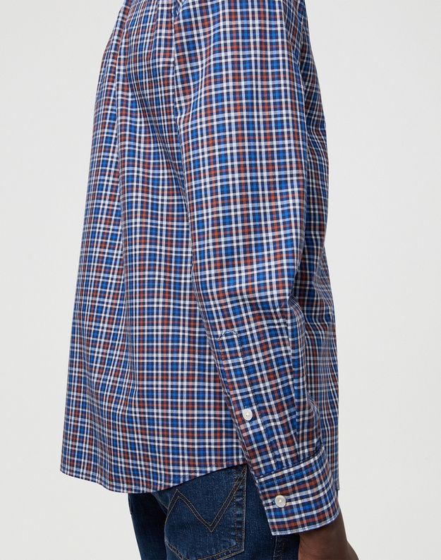 MESKA KOSZULA WRANGLER 1 PKT POPLIN SHIRT DARK BLUE 112371403