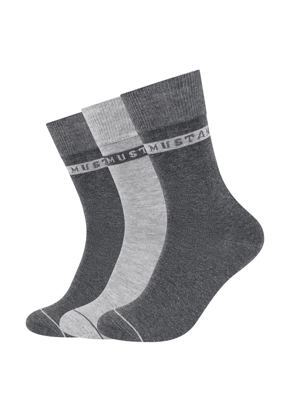 3 pack Męskie Skarpety MUSTANG dark grey mix MU31039 – 9703