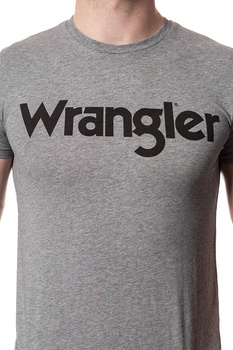 KOSZULKA WRANGLER SS LOGO TEE GREY MARL W7C04D3VB 112131591