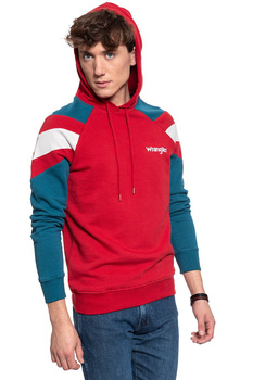 BLUZA WRANGLER CUT&SEW HOODIE RED W6A7JFX47 112130667