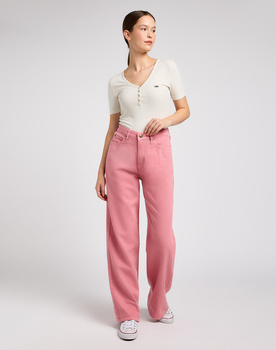 DAMSKA KOSZULKA LEE SS HENLEY ECRU 112333722