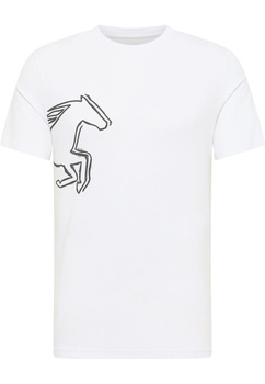 MĘSKA KOSZULKA MUSTANG Austin T-shirt NADRUK LOGO Bright White 1015056 2007