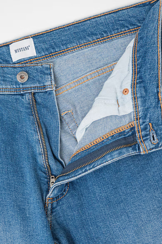 Męskie Spodnie Jeansowe Mustang Style Washington Straight Denim Blue 1016814 5000 582