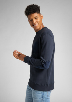 MĘSKI BLUZA KLASYCZNA LOGO LEE CREW CORD SWS SKY CAPTAIN L83FTJHY 112140933