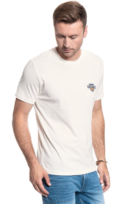 LEE CHEST LOGO TEE WHITE CANVAS L61MFERR 112113957