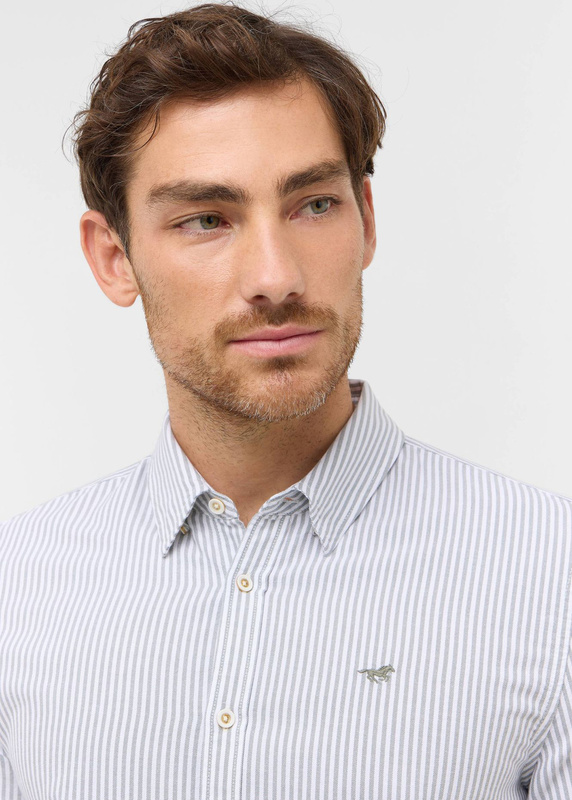 Męska Koszula Mustang Style Edinburg Green Stripe 1016953 12800