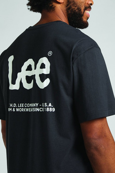 LEE LOGO LOOSE TEE MĘSKA KOSZULKA T-SHIRT WASHED BLACK L69NFQON 112144374