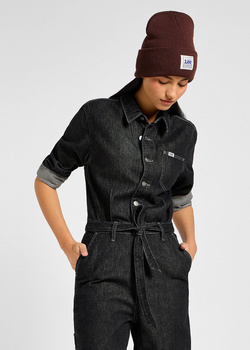 LEE DAMSKA CZAPKA WORKWEAR BEANIE VELVET BEET 112358298 LP75016269