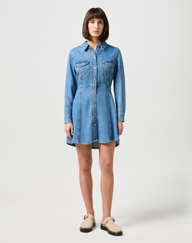 WRANGLER DAMSKA SUKIENKA JEANSOWA WRANGLER A LINE SHIRT DRESS PARTNERS 112350340
