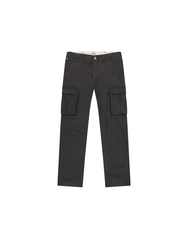 MESKIE SPODNIE WRANGLER MATERIAŁOWE CASEY JONES CARGO REGULAR FADED BLACK 112356845 W175008628