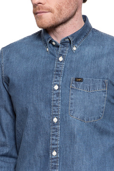 LEE BUTTON DOWN REGULAR FIT OIL BLUE L880PLMO 112123380