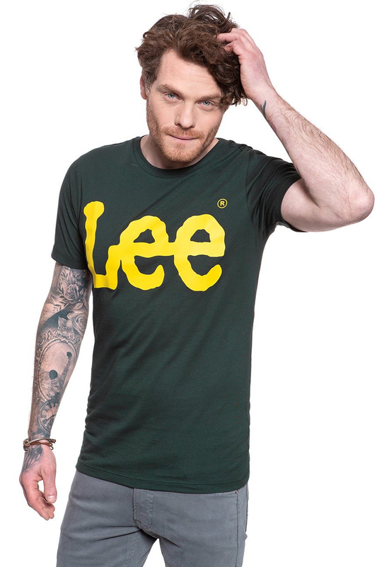 LEE T SHIRT LOGO TEE DK BOTTLE GREEN L62AAIBB 112114440