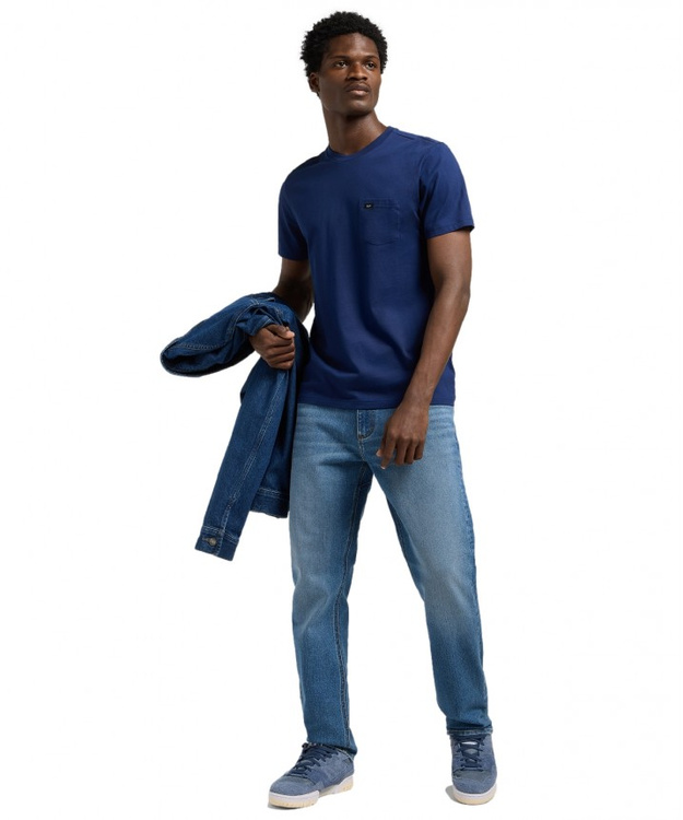 MESKA KOSZULKA LEE POCKET TEE TRUE NAVY 112370423