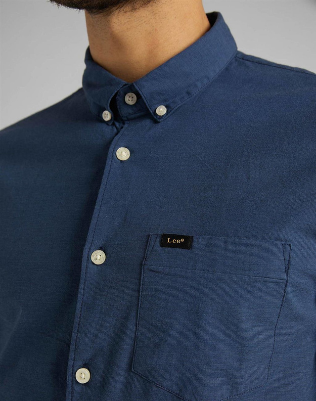 MĘSKA KOSZULA MATERIAŁOWA LEE SLIM BUTTON DOWN NAVY L66XRT35 112116817