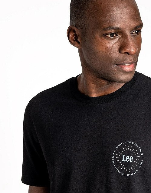LEE T SHIRT SMALL SUNSET TEE BLACK L61PFE01 112113993