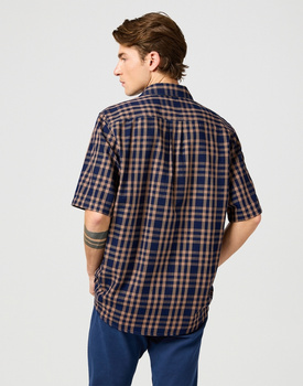 MESKA KOSZULA WRANGLER SS 1 PKT SHIRT RAW UMBER INDIGO 112362734