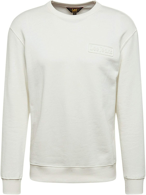 LEE REFINED LOGO CREW SW MĘSKA BLUZA REGULAR FIT ECRU L80OSPNQ 112121471