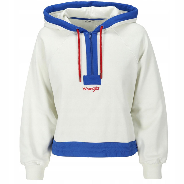 WRANGLER GATHERD HEM 80S HOO DAMSKA BLUZA Z KAPTUREM BIT OF BLUE W6P9IGB19 112130833