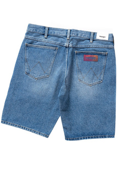 SPODENKI MĘSKIE WRANGLER DENIM SHORT KABEL BLUE W14CER19K 112126586