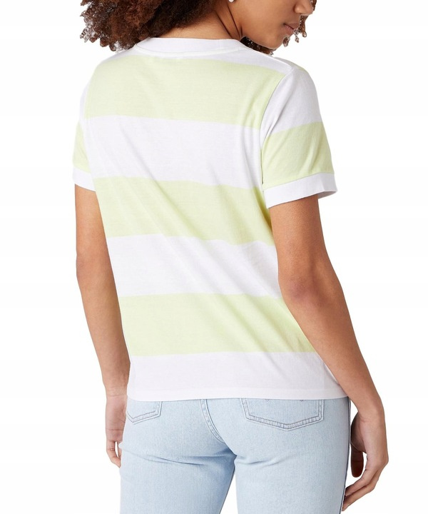 WRANGLER STRIPED HIGH RIB DAMSKI T-SHIRT LIME SHERBET W7N1GHG17 112131962