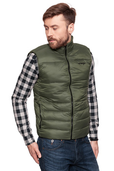 WRANGLER PUFFER VEST DUSTY OLIVE W4723X445S 112129009