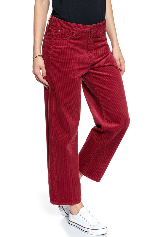 DAMSKIE SPODNIE SZTRUKSOWE LEE 5 POCKET WIDE LEG BIKING RED L30SDC87 112106606