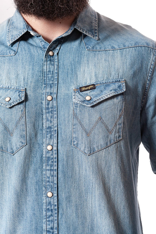 WRANGLER L/S WESTERN SHIRT SUPER BLEACH W5779O65E