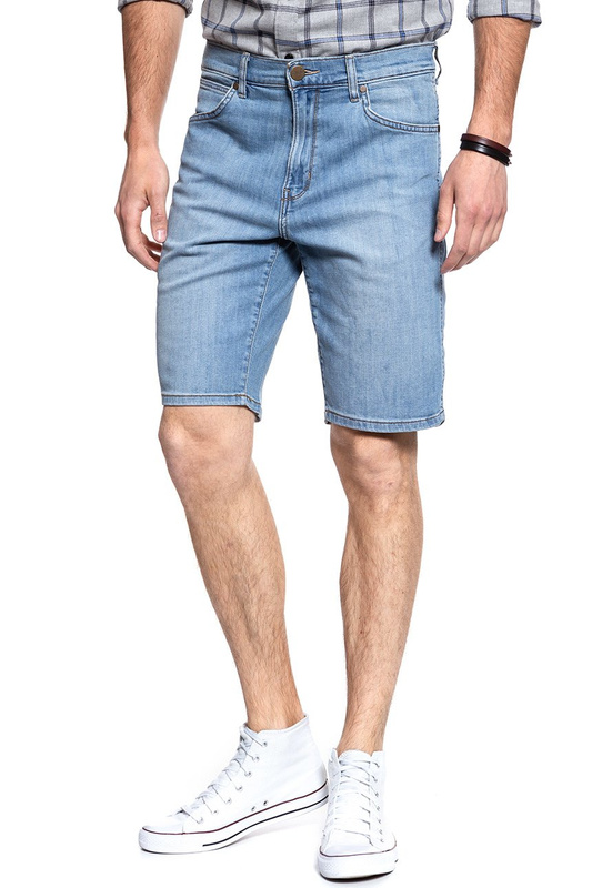 KRÓTKIE SPODENKI WRANGLER DENIM SHORT LIGHT FEATHER W14CQA14R 112126617